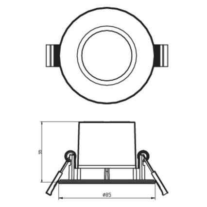 Philips - LED indbygningsspot dæmpbar LED/5,5W/230V