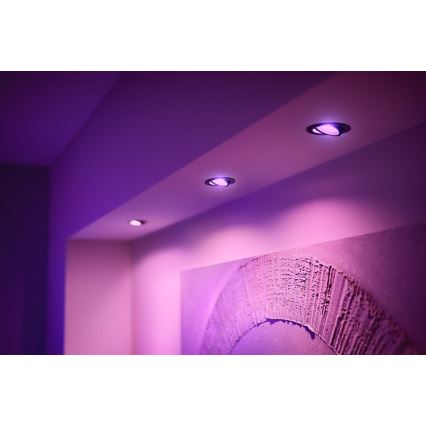 Philips - LED indbygningsspot dæmpbart RGB-farver light Hue CENTURA 1xGU10/5,7W/230V 2000-6500K