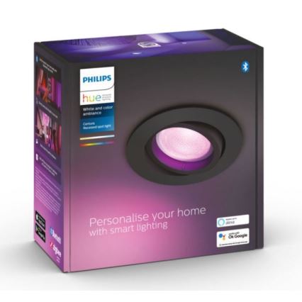 Philips - LED indbygningsspot dæmpbart RGB-farver light Hue CENTURA 1xGU10/5,7W/230V 2000-6500K