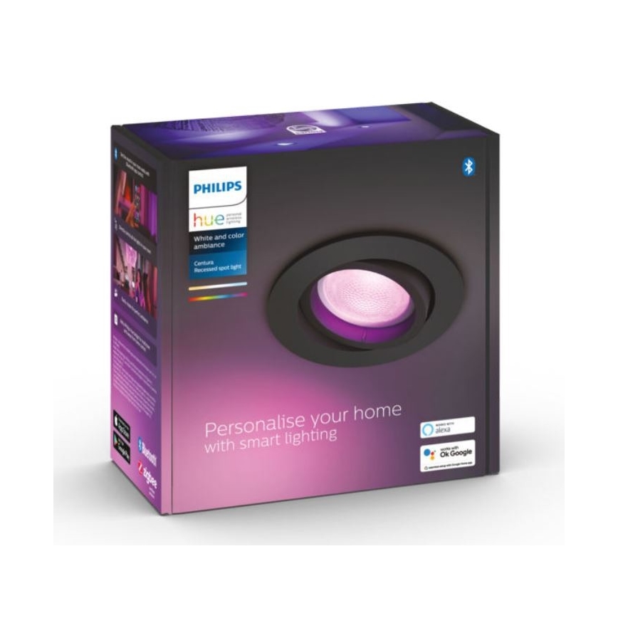 Philips - LED indbygningsspot dæmpbart RGB-farver light Hue CENTURA 1xGU10/5,7W/230V 2000-6500K