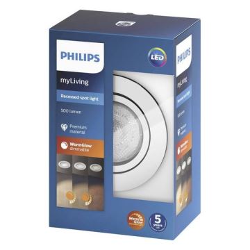 Philips - LED indbygningsspot dæmpbart SHELLBARK Warm Glow 1xLED/4,5W/230V 2200-2700K
