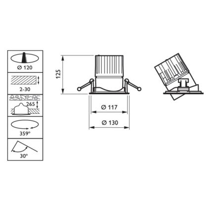 Philips - LED indbygningsspot LUXSPACE LED/23,5W/230V