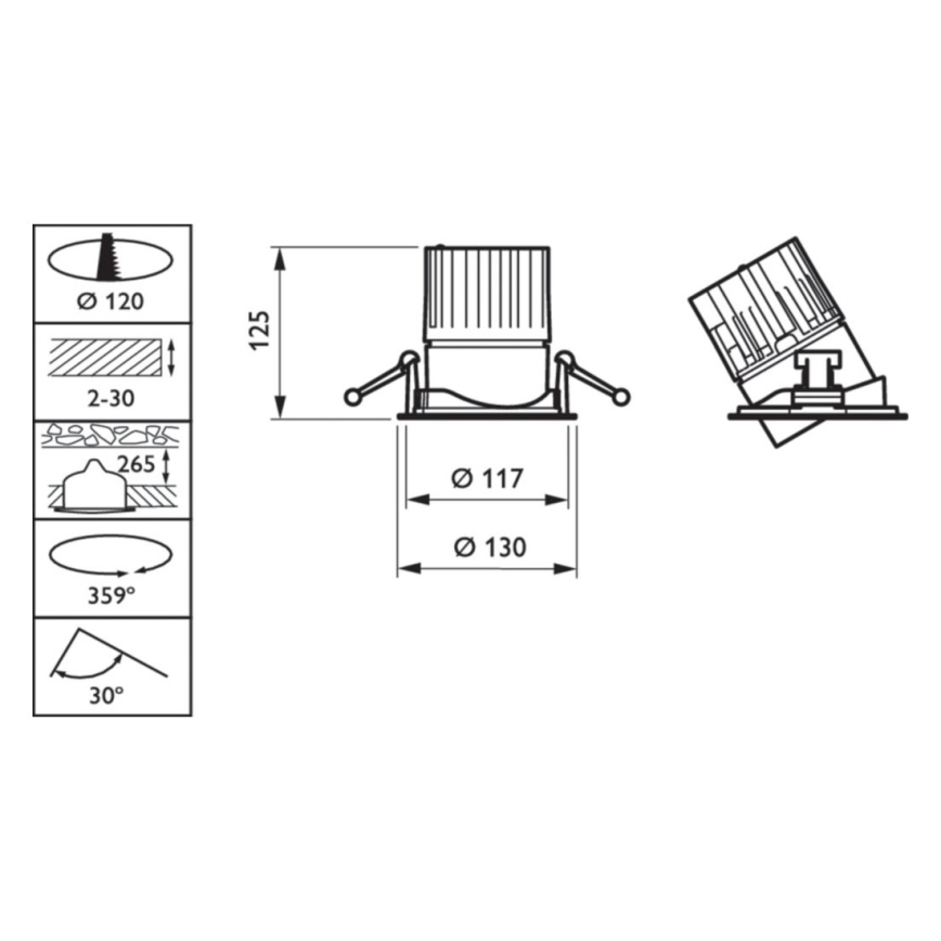 Philips - LED indbygningsspot LUXSPACE LED/23,5W/230V