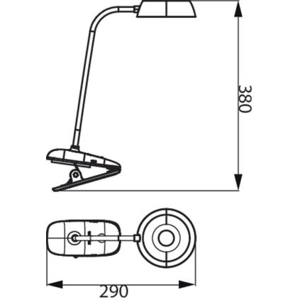 Philips - LED lampe med klemme dæmpbar DONUTCLIP LED/3W/5V 1200 mAh CRI 90 hvid