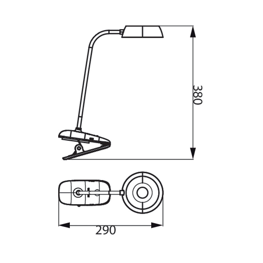 Philips - LED lampe med klemme dæmpbar DONUTCLIP LED/3W/5V 1200 mAh CRI 90 hvid