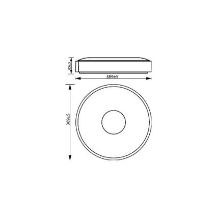 Philips - LED loftlampe dæmpbar COINER SCENE SWITCH LED/24W/230V 2700K sort