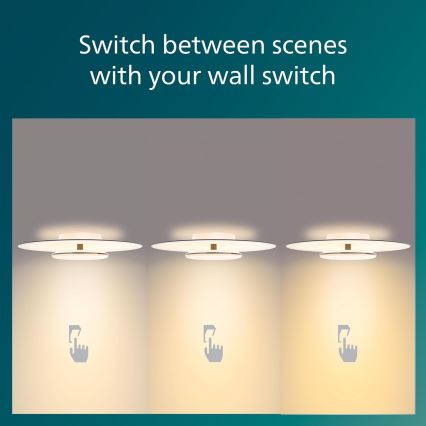 Philips- LED loftlampe dæmpbar SCENE SWITCH LED/30W/230V 2700K sølvfarvet