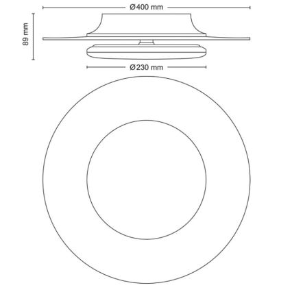 Philips- LED loftlampe dæmpbar SCENE SWITCH LED/30W/230V 2700K sølvfarvet