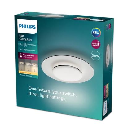 Philips- LED loftlampe dæmpbar SCENE SWITCH LED/30W/230V 2700K sort