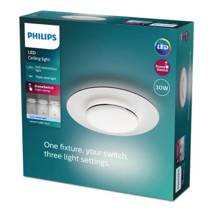 Philips- LED loftlampe dæmpbar SCENE SWITCH LED/30W/230V 4000K sort