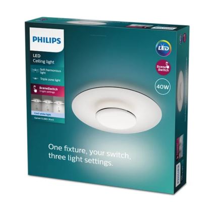 Philips- LED loftlampe dæmpbar SCENE SWITCH LED/40W/230V 4000K sort