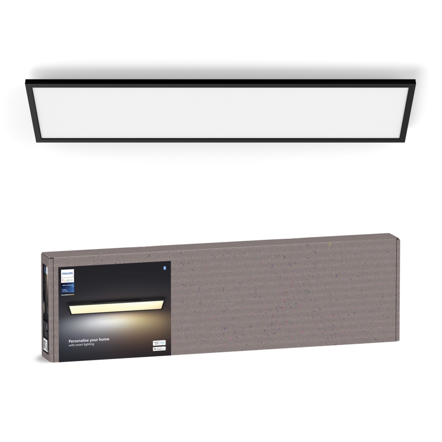 Philips - LED loftlampe dæmpbar Hue AURELLE LED/39W/230V 2200-6500K 120x30 cm sort