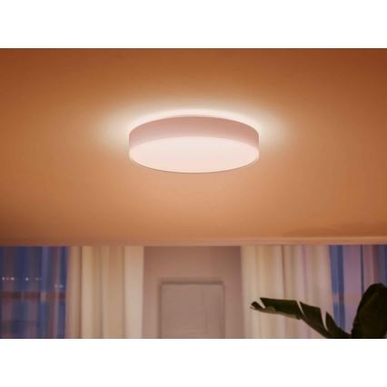 Philips - LED loftlampe dæmpbar Hue LED/33,5W/230V 2200-6500K diameter 425 mm hvid + fjernbetjening