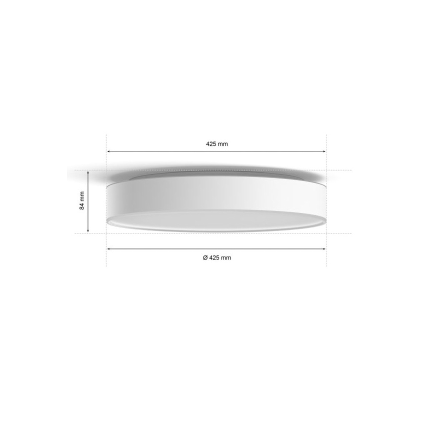 Philips - LED loftlampe dæmpbar Hue LED/33,5W/230V 2200-6500K diameter 425 mm hvid + fjernbetjening