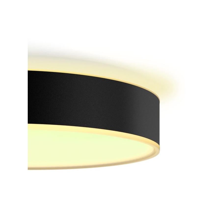 Philips - LED loftlampe dæmpbar Hue LED/33,5W/230V 2200-6500K diameter 425 mm sort + fjernbetjening
