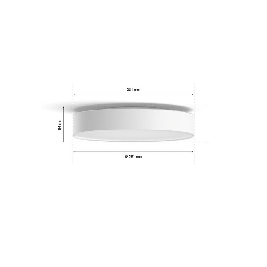 Philips - LED loftlampe dæmpbar Hue LED/19,2W/230V 2200-6500K diameter 381 mm hvid + fjernbetjening