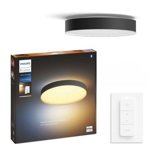 Philips - LED loftlampe dæmpbar Hue LED/48W/230V 2200-6500K diameter 551 mm sort + fjernbetjening