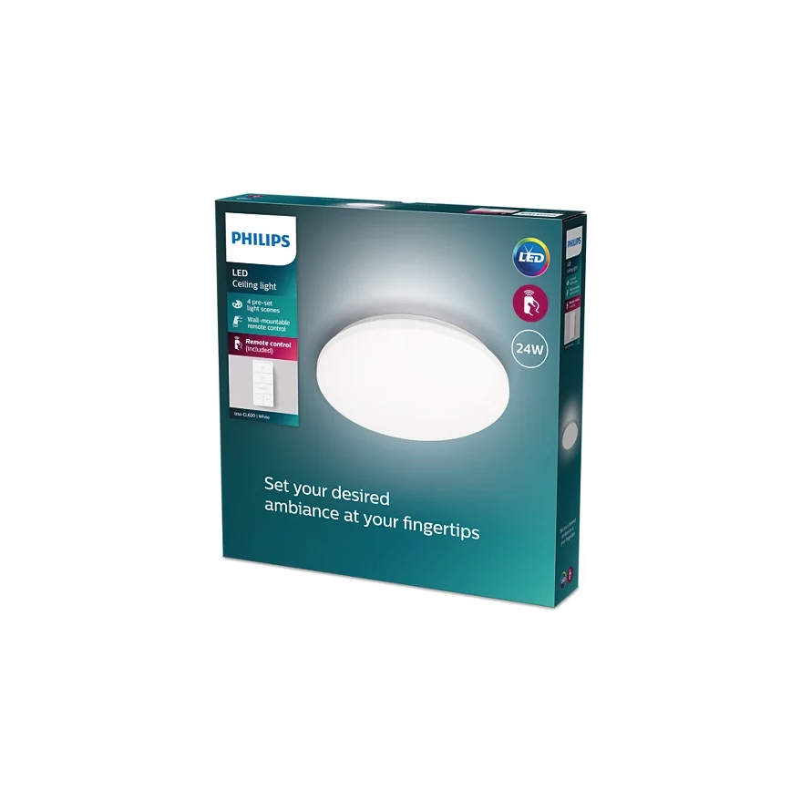 Philips - LED loftlampe dæmpbar LED/24W/230V 2700-6500K + fjernbetjening