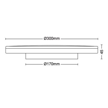 Philips - LED loftlampe dæmpbar SCENE SWITCH LED/18W/230V diameter 30 cm 2700K sort