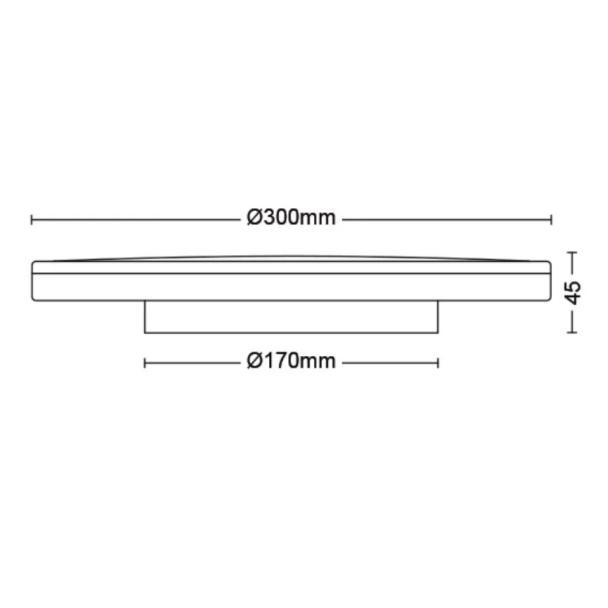 Philips - LED loftlampe dæmpbar SCENE SWITCH LED/18W/230V diameter 30 cm 2700K sort