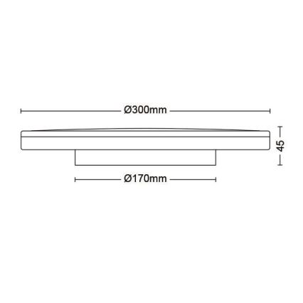 Philips - LED loftlampe dæmpbar SCENE SWITCH LED/18W/230V diameter 30 cm 4000K sort