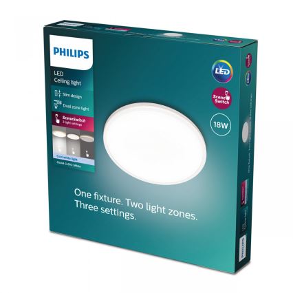 Philips - LED loftlampe dæmpbar SCENE SWITCH LED/18W/230V diameter 30 cm 4000K hvid