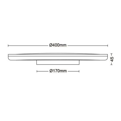 Philips - LED loftlampe dæmpbar SCENE SWITCH LED/22W/230V diameter 40 cm 2700K sort