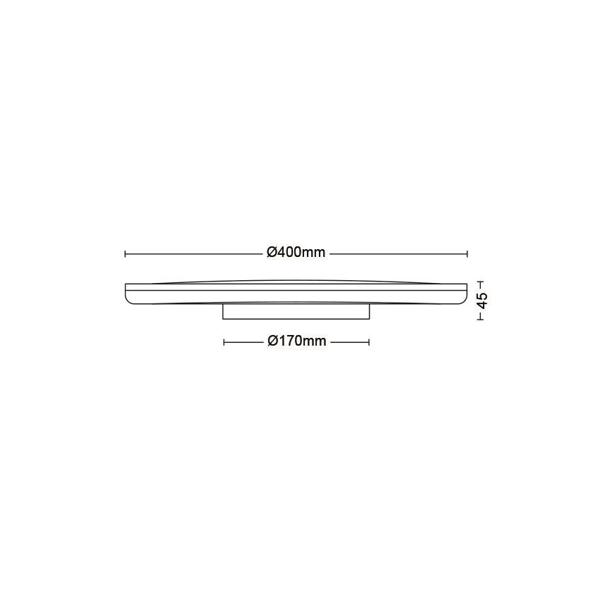 Philips - LED loftlampe dæmpbar SCENE SWITCH LED/22W/230V diameter 40 cm 2700K sort