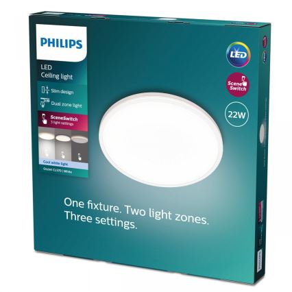 Philips - LED loftlampe dæmpbar SCENE SWITCH LED/22W/230V diameter 40 cm 4000K hvid