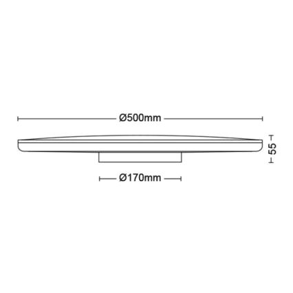 Philips - LED loftlampe dæmpbar SCENE SWITCH LED/36W/230V diameter 50 cm 2700K sort