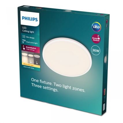 Philips - LED loftlampe dæmpbar SCENE SWITCH LED/36W/230V diameter 50 cm 2700K hvid