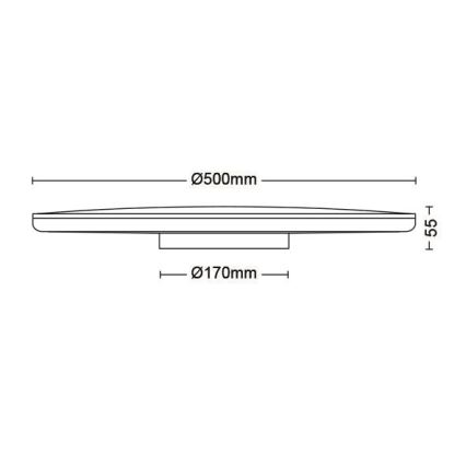 Philips - LED loftlampe dæmpbar SCENE SWITCH LED/36W/230V diameter 50 cm 4000K sort