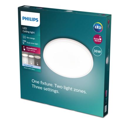 Philips - LED loftlampe dæmpbar SCENE SWITCH LED/36W/230V diameter 50 cm 4000K hvid