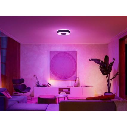 Philips - LED loftlampe dæmpbar RGB-farver Hue INFUSE LED/33,5W/230V 2000-6500K diam. 381 mm sort