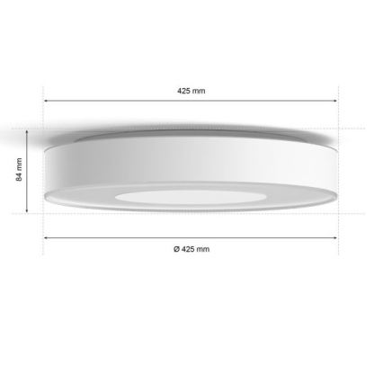 Philips - LED loftlampe dæmpbar RGB-farver Hue INFUSE LED/52,5W/230V 2000-6500K diam. 425 mm hvid