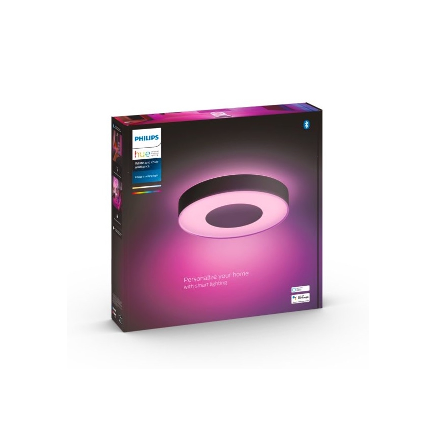 Philips - LED loftlampe dæmpbar RGB-farver Hue INFUSE LED/52,5W/230V 2000-6500K diam. 425 mm sort
