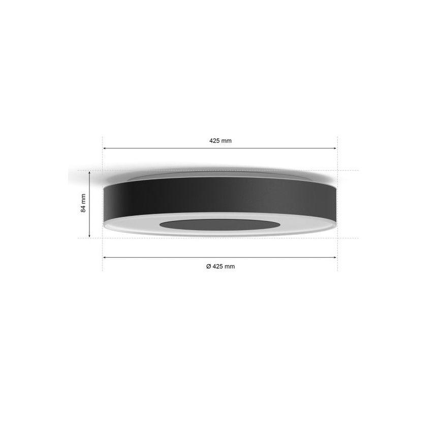 Philips - LED loftlampe dæmpbar RGB-farver Hue INFUSE LED/52,5W/230V 2000-6500K diam. 425 mm sort