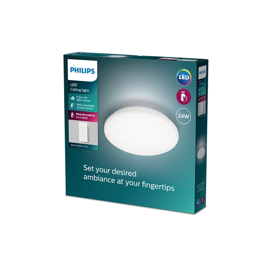 Philips - LED loftlampe dæmpbar LED/24W/230V 2700-6500K + fjernbetjening