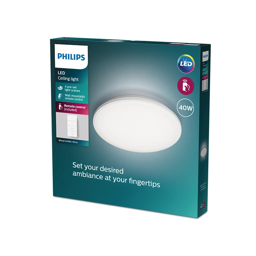 Philips - LED loftlampe dæmpbar LED/40W/230V 2700-6500K + fjernbetjening