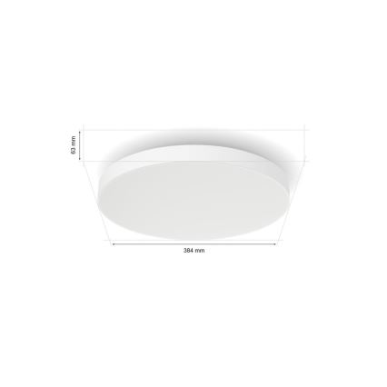 Philips - LED loftlampe m. RGBW-farver dæmpbar Hue DATURA LED/48W/230V 2000-6500K
