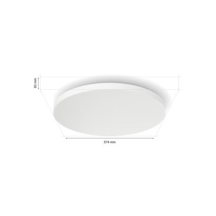 Philips - LED loftlampe m. RGBW-farver dæmpbar Hue DATURA LED/67W/230V 2000-6500K