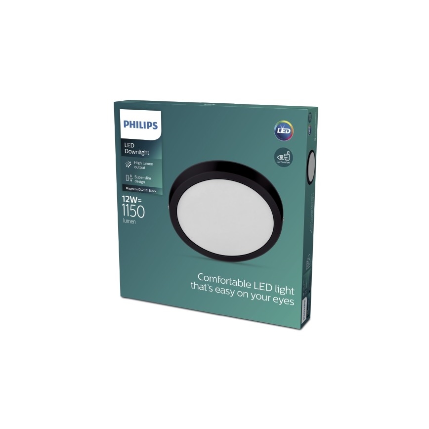 Philips - LED loftlampe LED/12W/230V 2700K sort