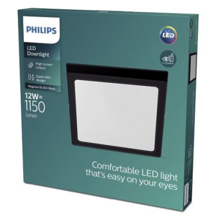 Philips - LED loftlampe LED/12W/230V 2700K sort