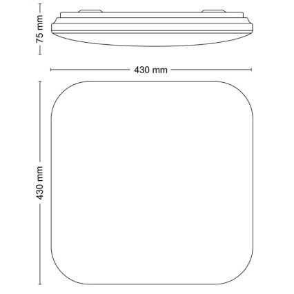 Philips - LED loftlampe LED/24W/230V 2700K