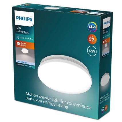 Philips - LED loftlampe med sensor ACUNA LED/12W/230V 4000K