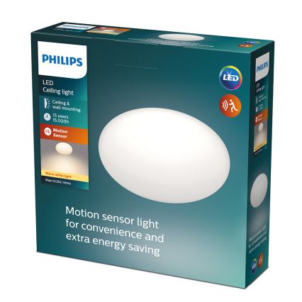 Philips - LED loftlampe med sensor LED/12W/230V 2700K