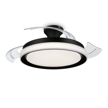 Philips-LED loftlampe med ventilator BLISS LED/35W/230V 5500/4000/2700K sort + fjernbetjening