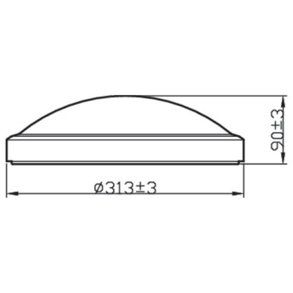 Philips - LED loftlampe til badeværelse BALANCE LED/17W/230V IP44