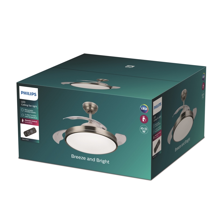 Philips - LED loftventilator LED/35W/230V 5500/4000/3000K + fjernbetjening