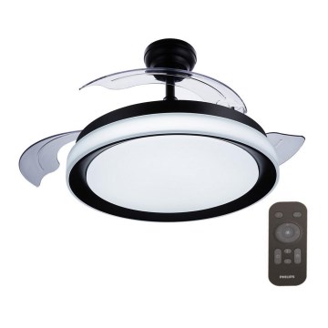 Philips - LED loftventilator LED/35W/230V 5500/4000/2700K sort + fjernbetjening